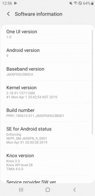 Samsung Galaxy J6 получил Android Pie