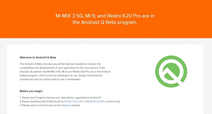 Redmi K20 Pro добавили в бета-программу Android Q