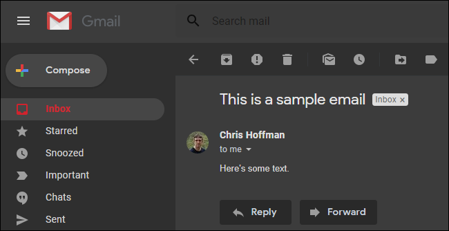 Gmail для Android получает темный режим