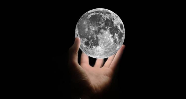 hands on moon
