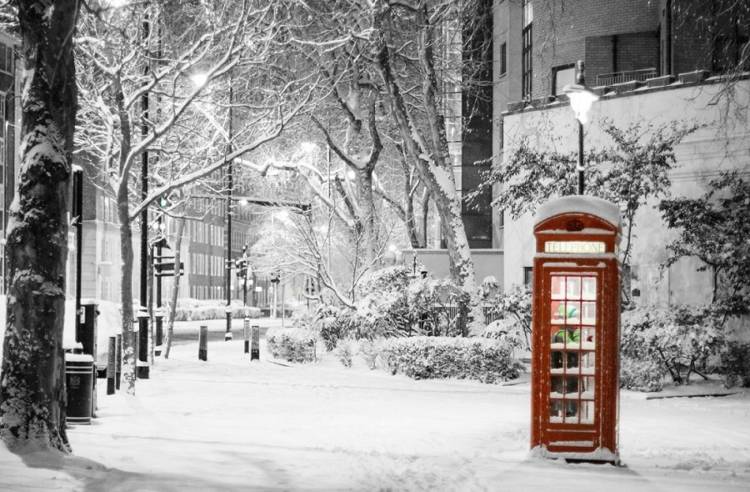 Snowy London